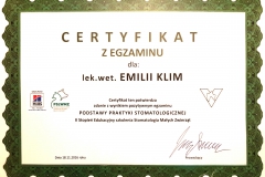 Certyfikat potwierdzający zdanie egzaminu